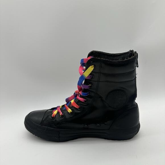 Womens Size 9 Converse Chuck Taylor All-Star Hi Black 7 1/2-inch Boots Pride - Picture 5 of 11